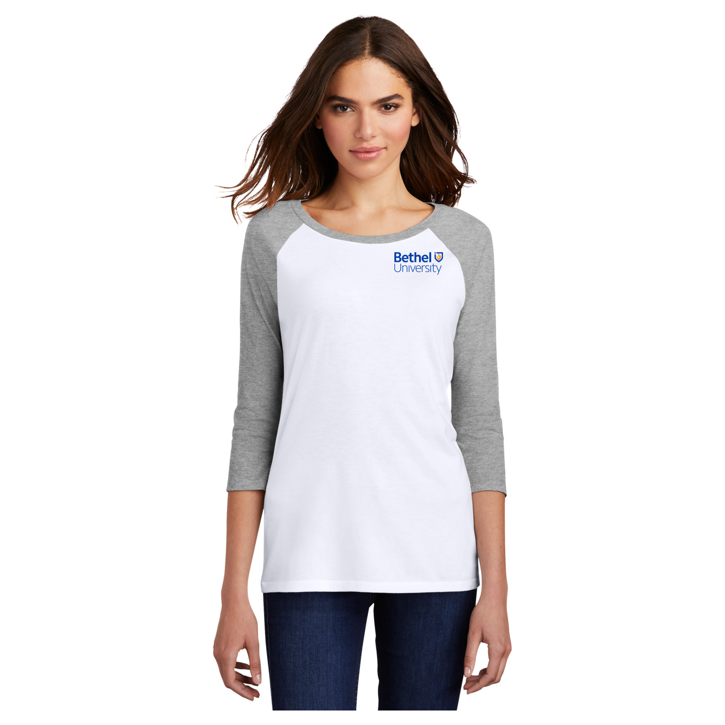 District ® Women’s Perfect Tri ® 3/4-Sleeve Raglan - DM136L