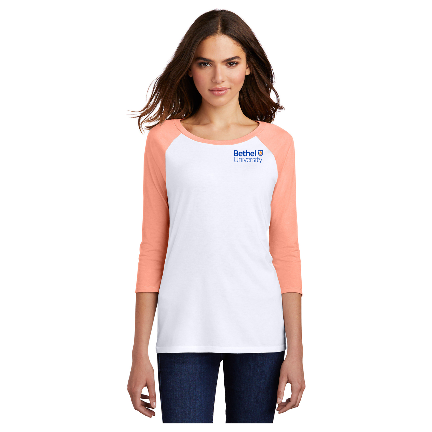 District ® Women’s Perfect Tri ® 3/4-Sleeve Raglan - DM136L