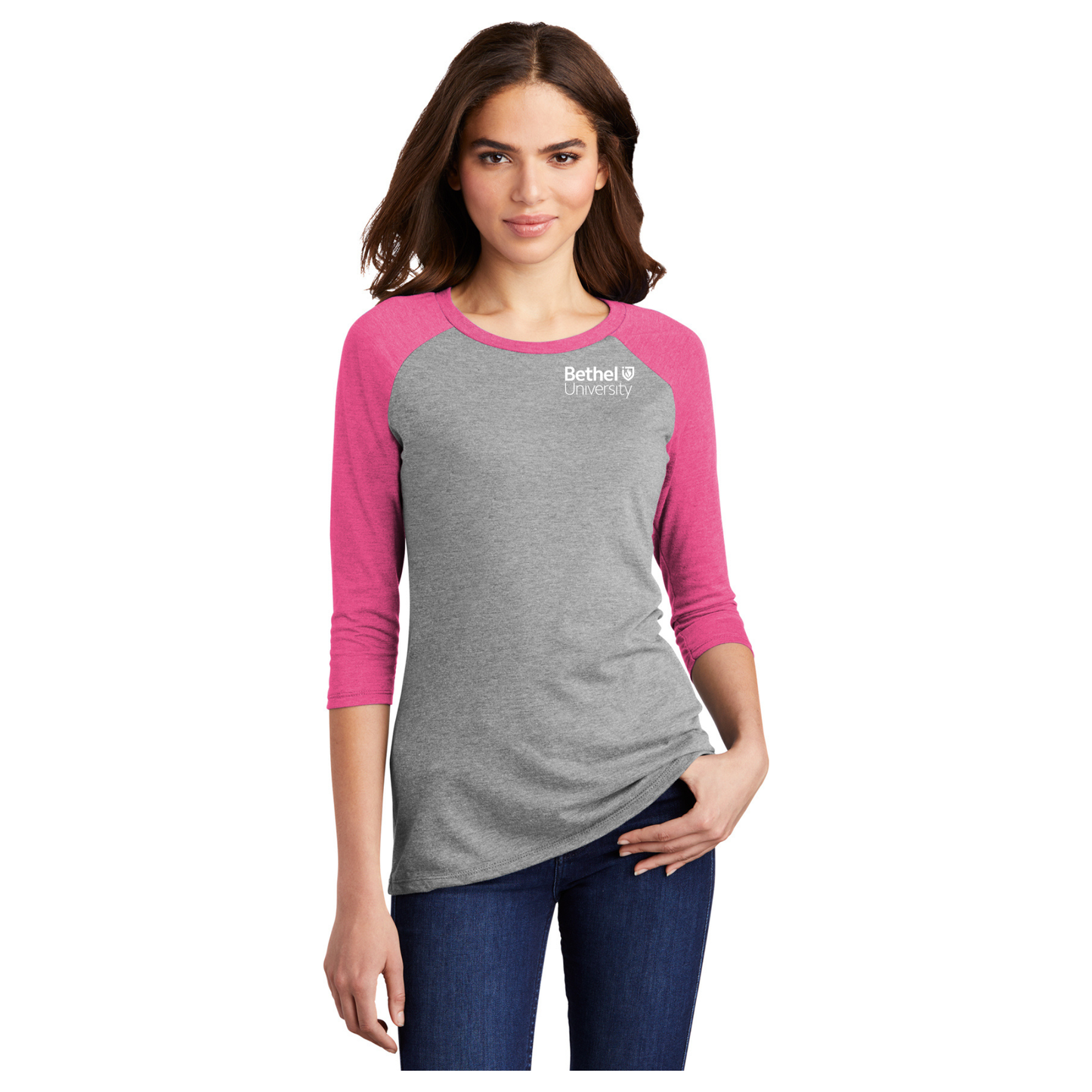 District ® Women’s Perfect Tri ® 3/4-Sleeve Raglan - DM136L