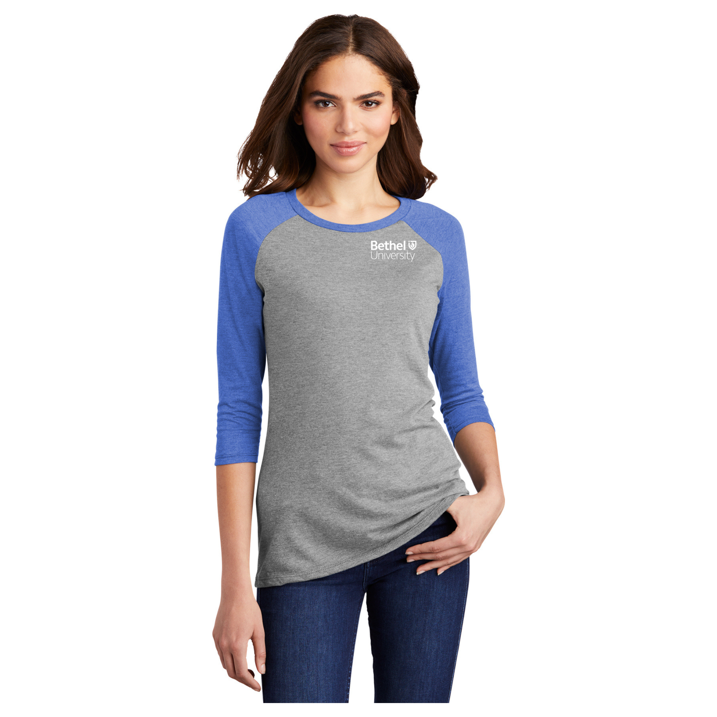 District ® Women’s Perfect Tri ® 3/4-Sleeve Raglan - DM136L